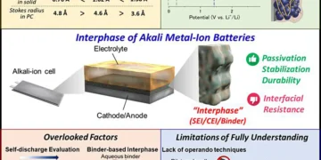 L'interface électrode-électrolyte, qui comprend l'interface électrolyte solide (SEI) et l'interface cathode-électrolyte (CEI), régit la passivation, la stabilité et les performances des batteries au sodium et au potassium. (Crédit : Dr Changhee Lee et professeur Shinichi Komaba de l'Université des sciences de Tokyo, Japon)