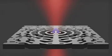 DTU researchers have invented a nanolaser constructed in a semiconductor membrane that causes electrons and light to gat