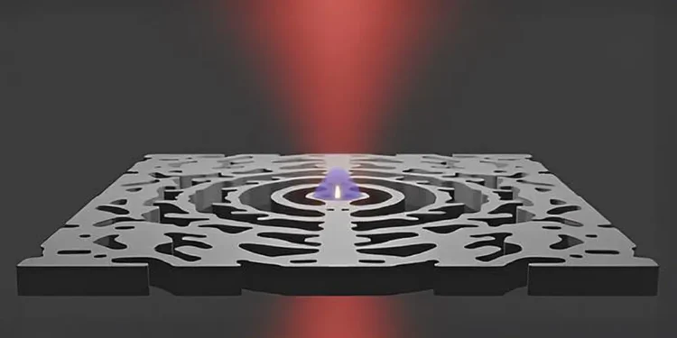 DTU researchers have invented a nanolaser constructed in a semiconductor membrane that causes electrons and light to gat