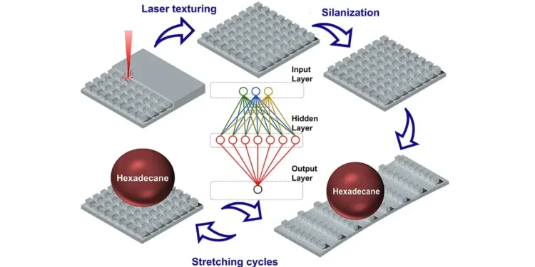Des chercheurs créent des matériaux ultra-étirables et répulsifs aux liquides par ablation laser
