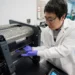 UChicago Pritzker School of Molecular Engineering (UChicago PME) Research Associate Professor Minghao Zhang collects a d