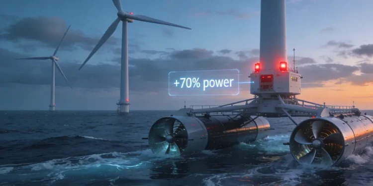 La production d'électricité augmente jusqu'à 70 % en combinant éoliennes et installations marémotrices