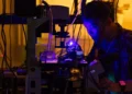 Doctoral student Roark Chao researches microLEDs at UC Santa Barbara