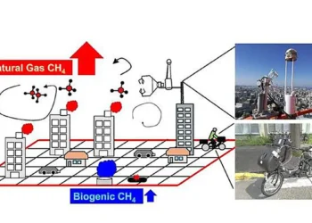 Equipment installed on a high-altitude tower and collecting information from the ground level using bikes accurately cap