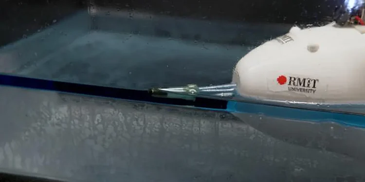 Le « Electronic Dolphin » de l'équipe du RMIT, un mini-robot de validation de principe, récupère le kérosène à la surface de l'eau, offrant ainsi un moyen plus sûr et plus ciblé d'intervenir en cas de déversement dans des environnements sensibles.