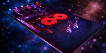 Une représentation de lasers sur une puce