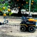 Un robot conçu pour faciliter l'irrigation de précision en action, dans un verger d'agrumes.