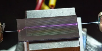 De la lumière ultraviolette sur une puce