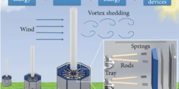 Nanogénérateur triboélectrique à vortex pour l'énergie éolienne multidirectionnelle