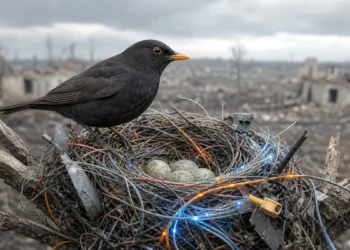 Les oiseaux du Donbass nichent avec des câbles de drones FPV