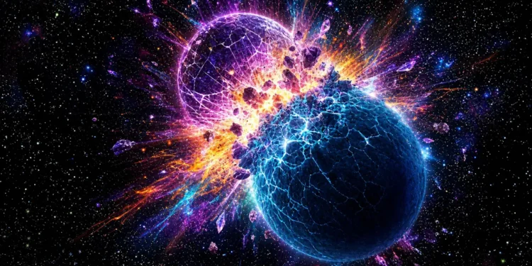Fusions d'étoiles : l'IA révèle l'origine des éléments lourds