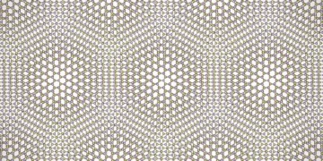 Lorsqu’elles sont empilées les unes sur les autres selon une disposition spécifique, les feuilles de cristaux de ditellurure de molybdène forment la structure réticulaire complexe que l’on voit ci-dessus. Dans une nouvelle étude, des chercheurs en science des matériaux de l’Université de Washington ont utilisé l’intelligence artificielle pour simuler d’énormes empilements de ces feuilles, générant ainsi de nouveaux phénomènes quantiques qui n’apparaissaient pas à plus petite échelle.