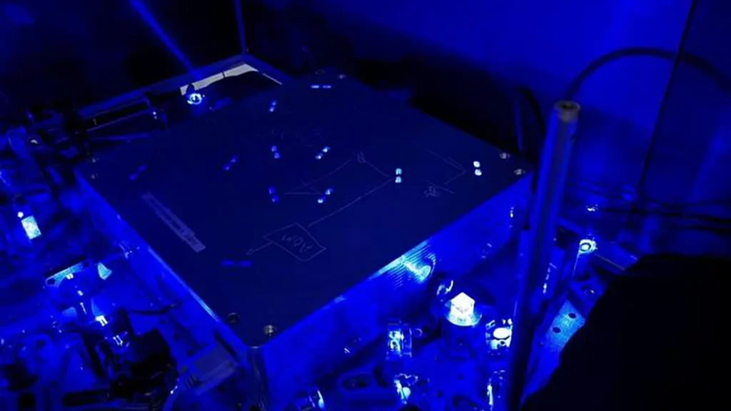 L'un des systèmes laser utilisés au Laboratoire impérial pour refroidir des atomes et manipuler leur état quantique