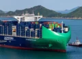 CMA CGM "NOTRE DAME", un colosse au GNL, arrive au Havre