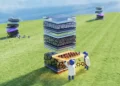 Artist's view of the new perovskite triple-junction solar cell comprising different perovskite semiconductors, with a no