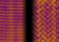 Rayures ou damier ? Le champ magnétique influence des motifs électroniques concurrents dans un matériau quantique de type graphène