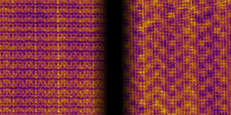 Rayures ou damier ? Le champ magnétique influence des motifs électroniques concurrents dans un matériau quantique de type graphène