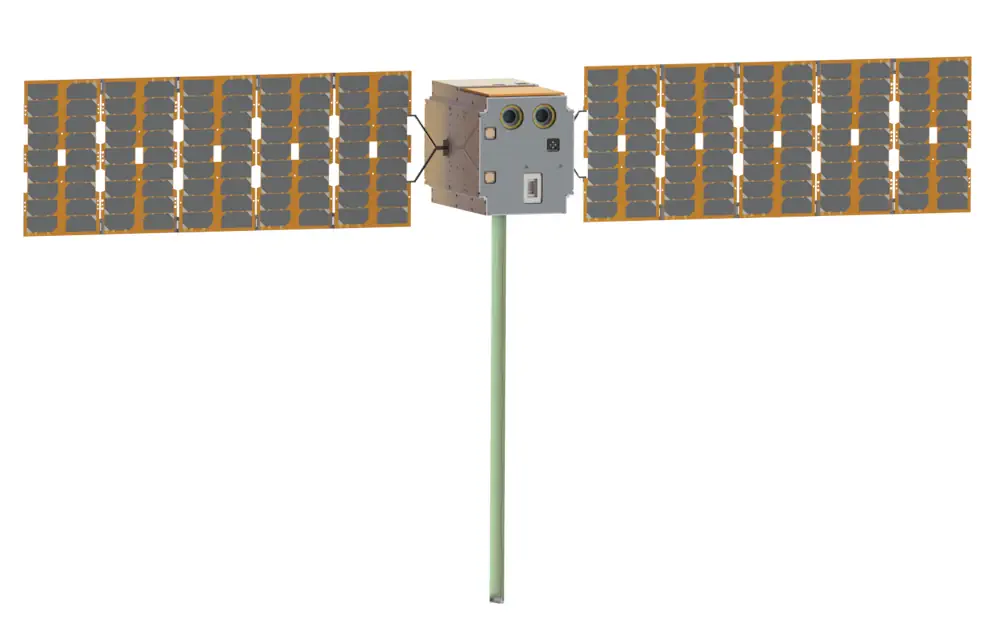 Illustration de HENON, la toute première mission autonome de l'ESA utilisant un CubeSat pour l'exploration de l'espace lointain.
