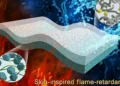 Revêtement superhydrophobe, robuste et biomimétique aux propriétés ignifuges et à l'excellente capacité d'auto-extinction