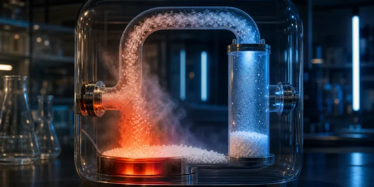 Un nouveau plastique se transforme en gaz quand on le chauffe, puis se reforme en refroidissant