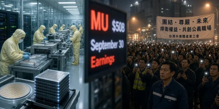 Micron Technology vise 50 milliards sur un trimestre, pendant que Taïwan menace d'un grève