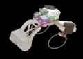Un robot sauteur à la manière d'une grenouille propulsé par des tiges élastiques torsadées