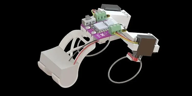 Un robot sauteur à la manière d'une grenouille propulsé par des tiges élastiques torsadées