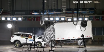 CHERY met le TIGGO7 à l’épreuve d’un crash-test à 50 km/h