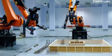 Du coffrage aux armatures : ZINOVA met deux robots à l’épreuve