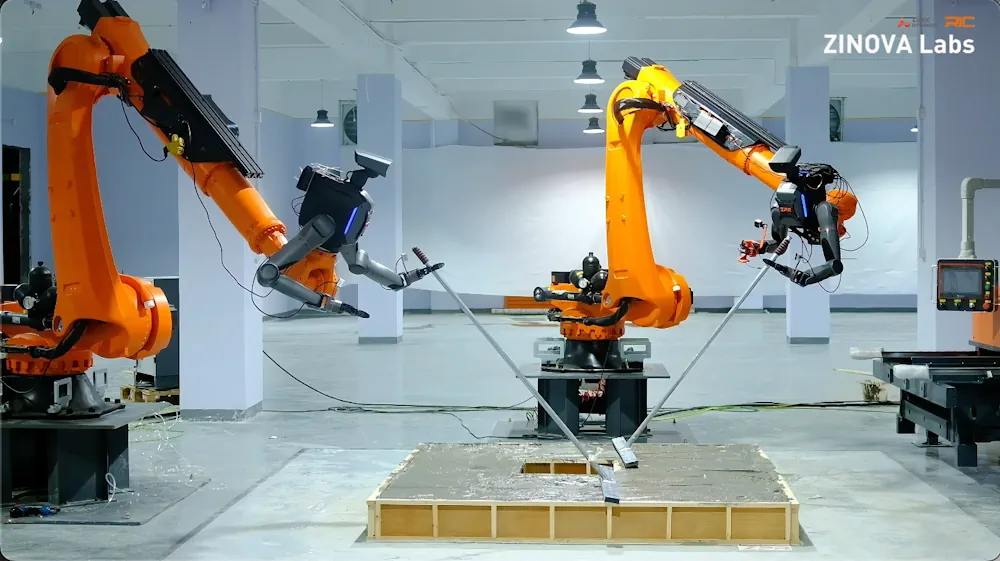 Du coffrage aux armatures : ZINOVA met deux robots à l’épreuve