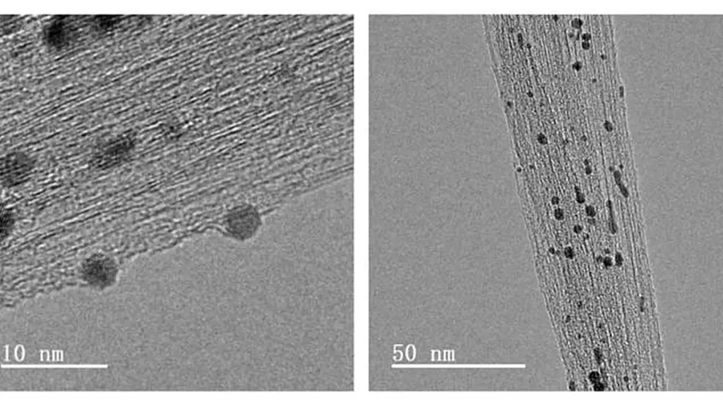 Les images obtenues par microscopie électronique à transmission (MET) montrent des structures filiformes et l'absence d'agrégation des nanoparticules de platine dans le nouveau catalyseur Pt@N-FLG/SWCNT après les essais de durabilité.